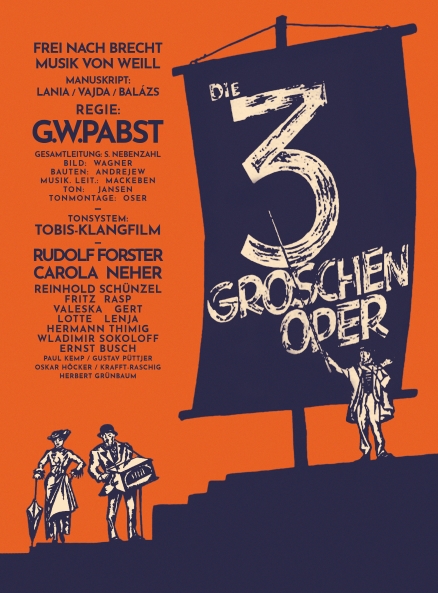 Cover zum Film: Die 3-Groschen-Oper -  Als Mediabook inkl. DVD und Blu-ray mit der restaurierten Fassung und einem spannenden Booklet mit historischen Dokumenten und Informationen zur Entstehungsgeschichte und Rezeption erschienen.